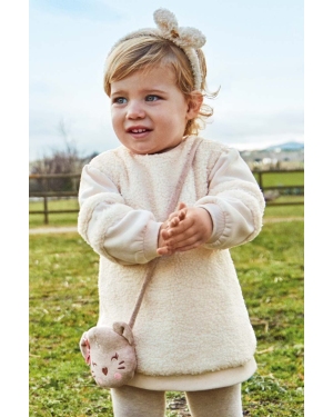 Mayoral sukienka niemowlęca kolor beżowy mini oversize