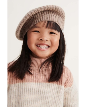 Liewood beret dziecięcy kolor beżowy wełniany