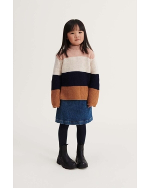 Liewood sweter wełniany dziecięcy kolor pomarańczowy