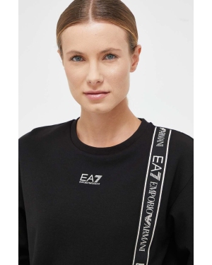 EA7 Emporio Armani bluza damska kolor czarny z aplikacją