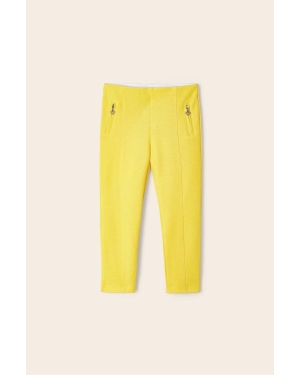 Mayoral spodnie dziecięce kolor żółty gładkie