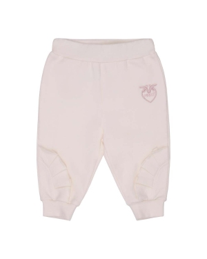 Pinko Up spodnie niemowlęce kolor beżowy z nadrukiem