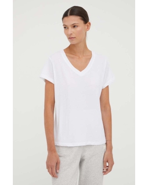 Samsoe Samsoe t-shirt bawełniany SOLLY kolor biały F00012028