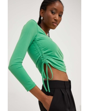 Answear Lab bluzka damska kolor zielony gładka