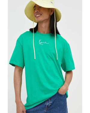 Karl Kani t-shirt bawełniany kolor zielony z aplikacją