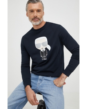 Karl Lagerfeld bluza bawełniana 500951.705071 męska kolor granatowy z nadrukiem