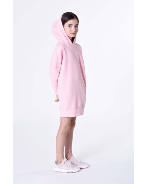 Karl Lagerfeld sukienka dziecięca kolor różowy mini prosta
