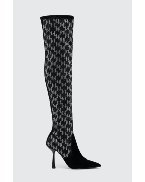 Karl Lagerfeld kozaki PANDARA II damskie kolor czarny na szpilce KL31386