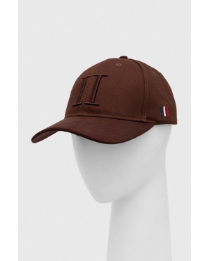 Les Deux czapka z daszkiem kolor brązowy z aplikacją