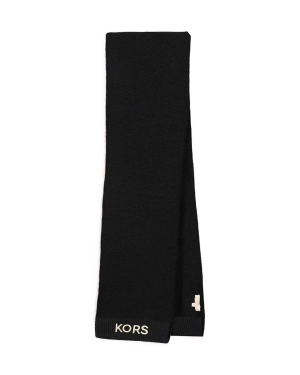 Michael Kors szalik z domieszką wełny dziecięcy kolor czarny wzorzysty
