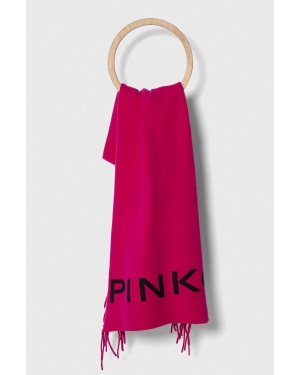 Pinko szalik wełniany kolor fioletowy