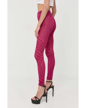 Pinko legginsy damskie kolor różowy wzorzyste