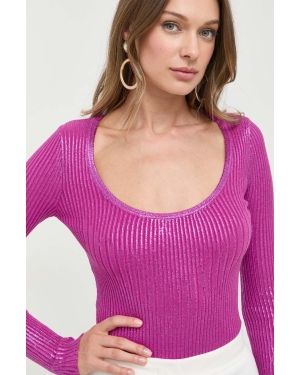 Pinko sweter damski kolor różowy lekki