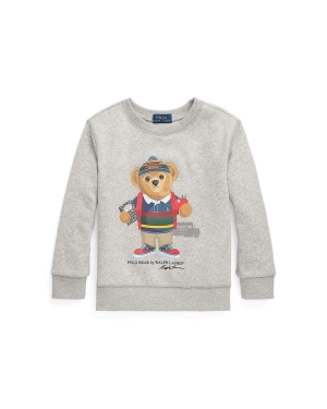 Polo Ralph Lauren bluza dziecięca kolor szary z nadrukiem