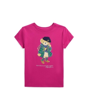 Polo Ralph Lauren t-shirt bawełniany dziecięcy kolor różowy
