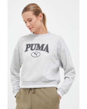Puma bluza damska kolor szary z nadrukiem