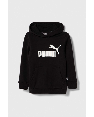 Puma bluza dziecięca ESS Logo Hoodie FL G kolor czarny z kapturem z nadrukiem