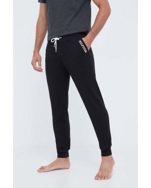 Tommy Hilfiger spodnie piżamowe bawełniane kolor czarny gładka