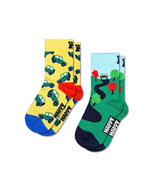 Happy Socks skarpetki dziecięce Into The Wild 2-pack kolor żółty