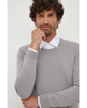Sisley sweter męski kolor szary lekki