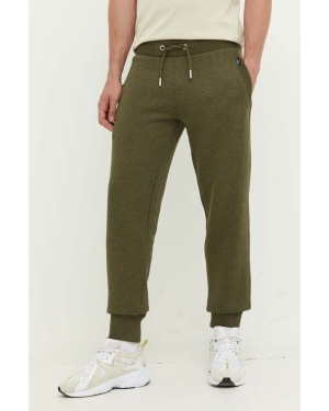 Superdry spodnie dresowe kolor zielony melanżowe