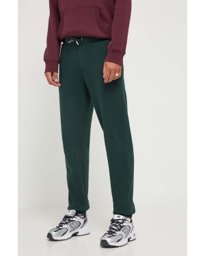 Superdry spodnie dresowe kolor zielony gładkie