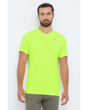 adidas Performance t-shirt do biegania Own the Run kolor zielony z nadrukiem