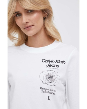 Calvin Klein Jeans longsleeve damski kolor biały