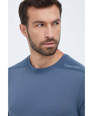 Calvin Klein Performance t-shirt treningowy kolor niebieski gładki
