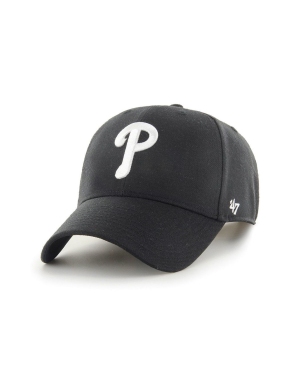 47 brand Czapka MLB Philadelphia Phillies kolor czarny z aplikacją