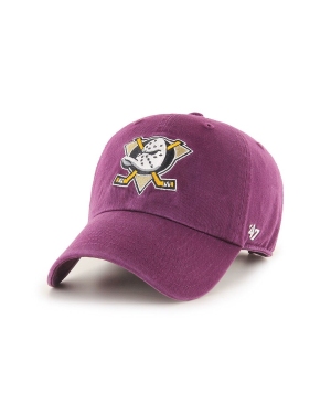 47brand czapka Anaheim Ducks kolor różowy z aplikacją