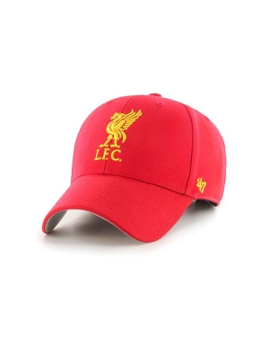 47 brand czapka EPL Liverpool kolor czerwony z aplikacją