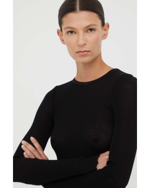 Samsoe Samsoe sweter wełniany DOUDO damski kolor czarny lekki F00013571
