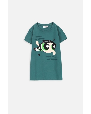 Coccodrillo t-shirt bawełniany dziecięcy kolor zielony