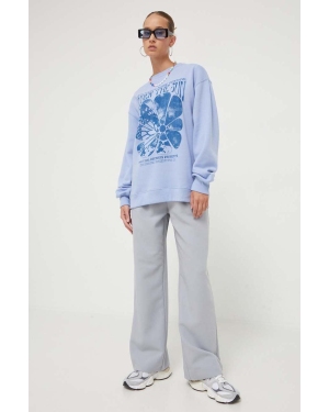 Hollister Co. bluza damska kolor niebieski z nadrukiem