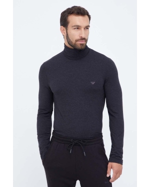 Emporio Armani Underwear longsleeve lounge kolor czarny gładki