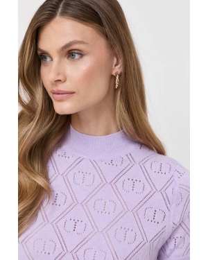 Twinset koszulka damskie kolor fioletowy lekki