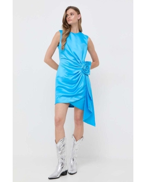 Twinset sukienka kolor niebieski mini dopasowana