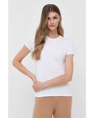 Elisabetta Franchi t-shirt bawełniany kolor biały