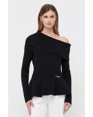 Elisabetta Franchi sweter damski kolor czarny ciepły z golfem