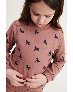 Liewood bluza bawełniana dziecięca kolor różowy wzorzysta