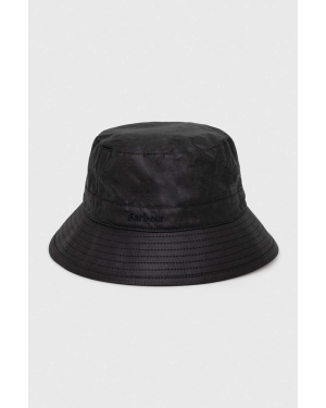 Barbour kapelusz bawełniany kolor czarny bawełniany