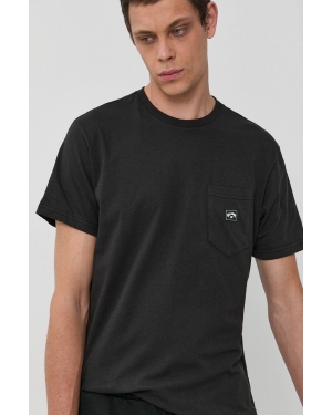 Billabong T-shirt bawełniany kolor czarny gładki