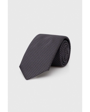 BOSS krawat jedwabny kolor czarny