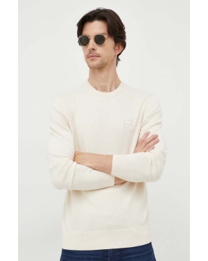 BOSS sweter z domieszką kaszmiru BOSS CASUAL kolor biały lekki 50471343
