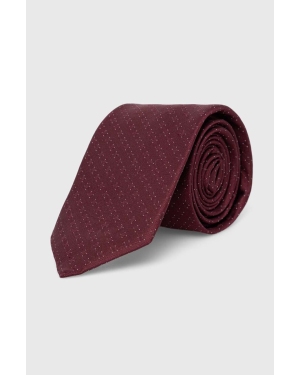 Calvin Klein krawat jedwabny kolor bordowy