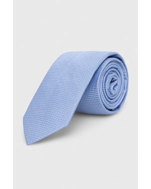 Calvin Klein krawat jedwabny kolor niebieski