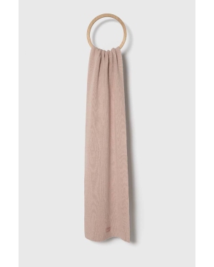 Calvin Klein szalik z domieszką wełny kolor beżowy gładki