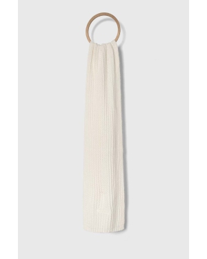 Calvin Klein szalik z domieszką wełny kolor biały gładki