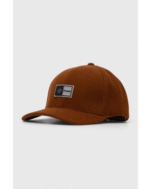 Columbia czapka z daszkiem kolor brązowy z aplikacją